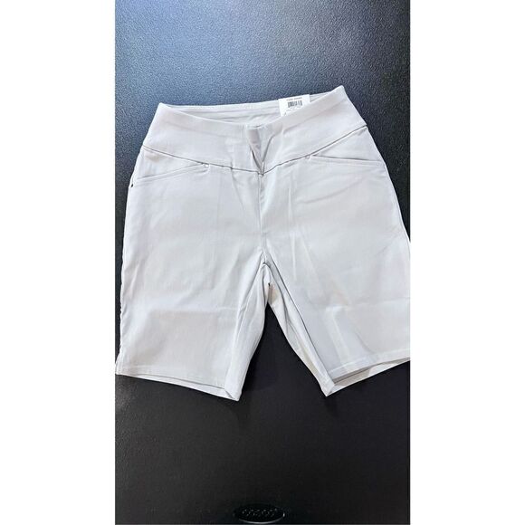 INC Women's Curvy Mid-Rise Pull-on Bermuda Shorts Toadstool Size 0 NWT P1-34 - Picture 3 of 11